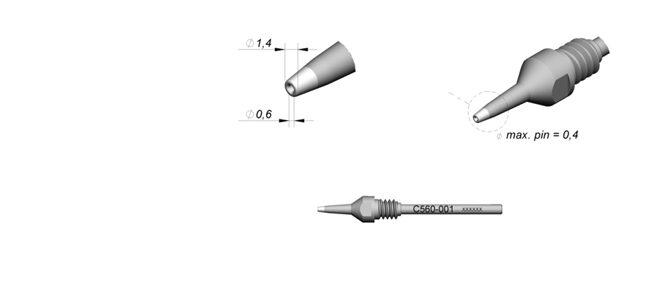 C560001 - Tip for DR560 desoldering iron